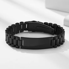 Load image into Gallery viewer, VNOX Personalized Customizable Bracelet for Men Dad Father Father&#39;s Day Christmas Gifts for Dad Masculine Width Band Stainless Steel Link Bracelets for Men