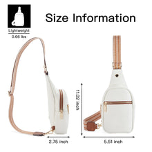 Load image into Gallery viewer, Telena Sling Bag for Women Vegan Leather Small Fanny Pack Crossbody Chest Bag Beige Brown