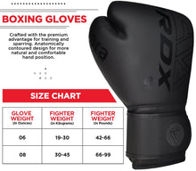 Load image into Gallery viewer, RDX Kids Boxing Gloves Sparring and Muay Thai Maya Hide Leather, Kara Patent Pending Junior Training Mitt for Kickboxing, Punching Bag, Focus Pads, MMA, Thai Pad, Double End Ball Punching Gloves