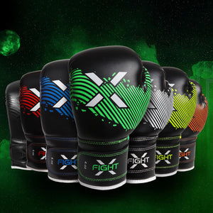 Fightx Kids Boxing Gloves for 3-8 Years, Punching Bag Training Youth Boxing Gloves for 8-12, Kids MMA Gloves Junior Kickboxing Muay Thai Glove 4-6oz Toddler UFC Boxing Gloves (Black/Green, 6oz)