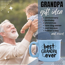 Load image into Gallery viewer, Papa Bear 15 oz Coffee Mug for Dad, Father, Grandpa, Husband - Unique Fun Gifts for Men, Father&#39;s Day, Christmas (Best Grandpa Ever Blue)