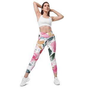 CS Floral Crossover leggings with pockets