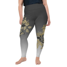 Load image into Gallery viewer, Gray gradient All-Over Print Plus Size Leggings