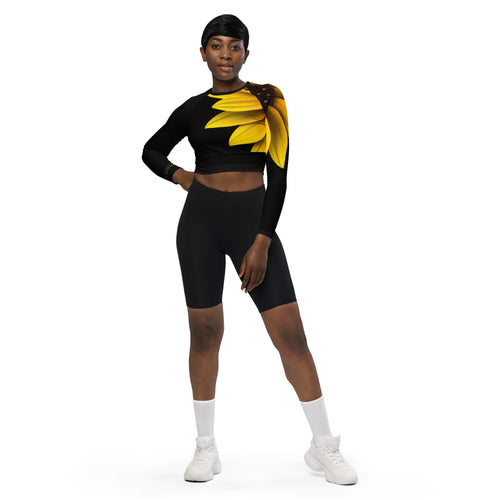 Sunflower Recycled long-sleeve crop top