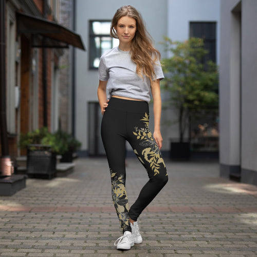 Vintage Flower Yoga Leggings